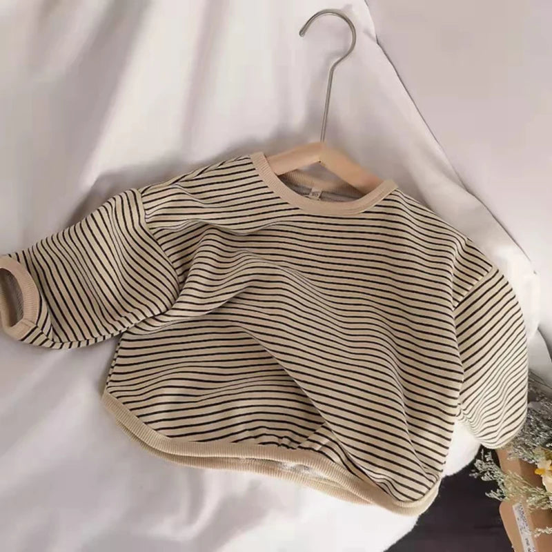 Kids' Cotton Sweatshirt – Long Sleeve Casual Pullover Top for Boys and Girls, Spring & Autumn Clothing