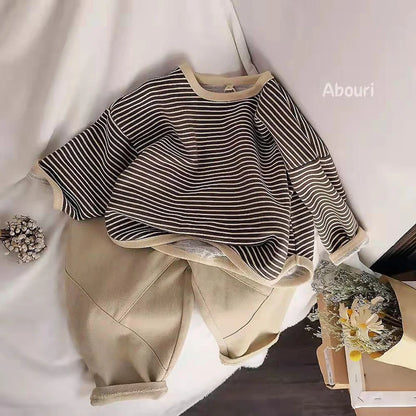 Kids' Cotton Sweatshirt – Long Sleeve Casual Pullover Top for Boys and Girls, Spring & Autumn Clothing