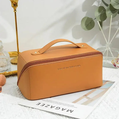 Luxury Women's Makeup Bag – Zippered Travel Cosmetic Organizer & Toiletry Pouch