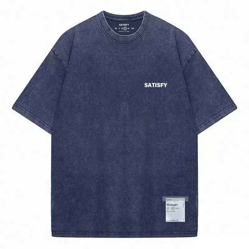 Men's Vintage Distressed Cotton Graphic T-Shirt – Relaxed Fit Crew Neck Short Sleeve Casual Tee