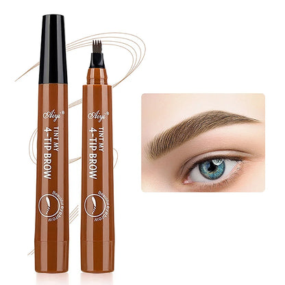 Waterproof Microblading Eyebrow Pencil – 4-Tip Fork Design for Natural, Long-Lasting Definition, 5 Shades