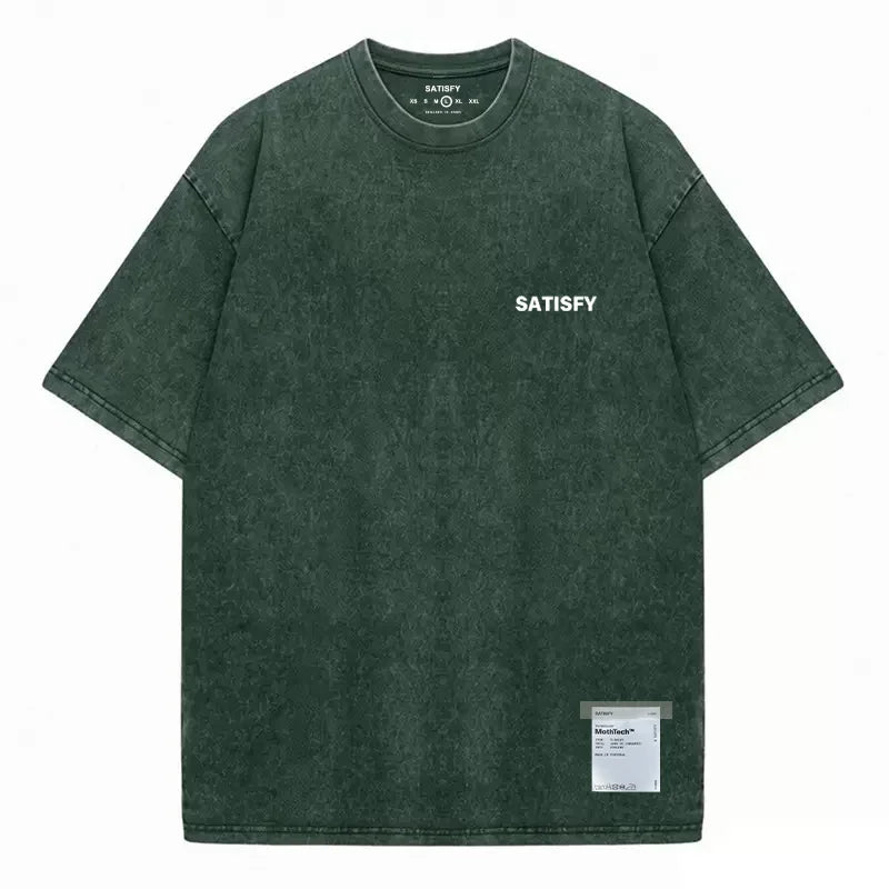 Men's Vintage Distressed Cotton Graphic T-Shirt – Relaxed Fit Crew Neck Short Sleeve Casual Tee
