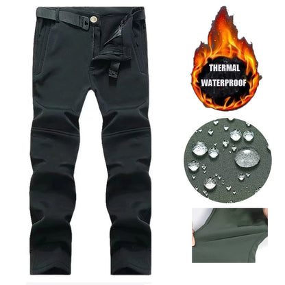 Men's Fleece-Lined Tactical Jacket – Waterproof Cargo Windbreaker for Outdoor, Trekking & Cold Weather