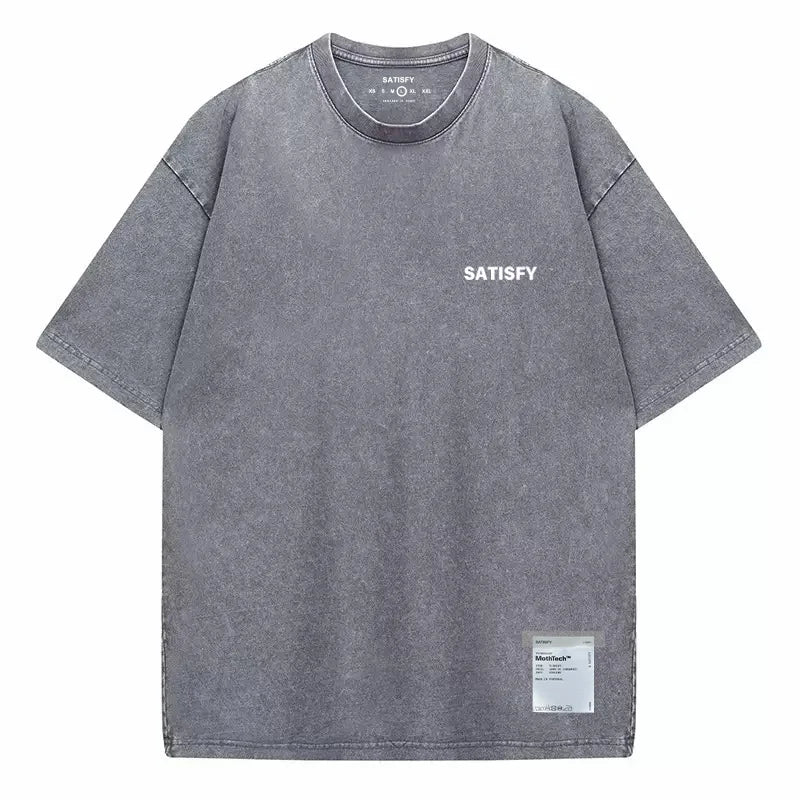 Men's Vintage Distressed Cotton Graphic T-Shirt – Relaxed Fit Crew Neck Short Sleeve Casual Tee