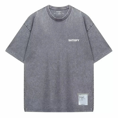 Men's Vintage Distressed Cotton Graphic T-Shirt – Relaxed Fit Crew Neck Short Sleeve Casual Tee