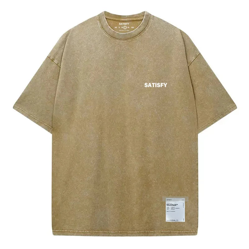 Men's Vintage Distressed Cotton Graphic T-Shirt – Relaxed Fit Crew Neck Short Sleeve Casual Tee