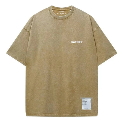 Men's Vintage Distressed Cotton Graphic T-Shirt – Relaxed Fit Crew Neck Short Sleeve Casual Tee