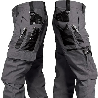Men's Waterproof Tactical Work Pants – Multi-Pocket Cargo Trousers for Outdoor & Hiking