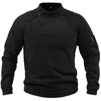 Men's Military-Style Tactical Hoodie – Fleece-Lined Windproof Pullover for Outdoor & Army Style