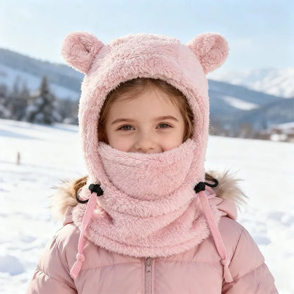 Kids Winter Hat and Scarf Set – Warm Windproof Face Cover with Ear Protection for Boys and Girls Ages 3-10