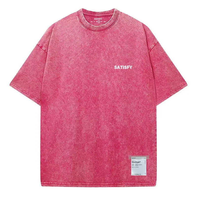 Men's Vintage Distressed Cotton Graphic T-Shirt – Relaxed Fit Crew Neck Short Sleeve Casual Tee