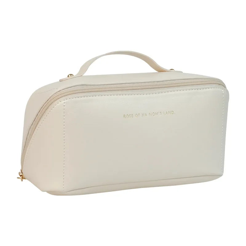 Luxury Women's Makeup Bag – Zippered Travel Cosmetic Organizer & Toiletry Pouch