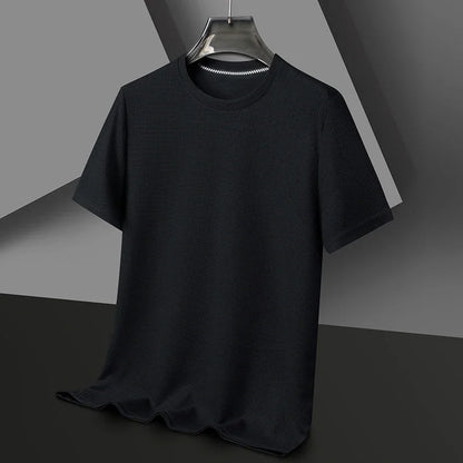 Men's Waffle Knit T-Shirt – Short Sleeve Crew Neck Casual Top for Summer Everyday Wear