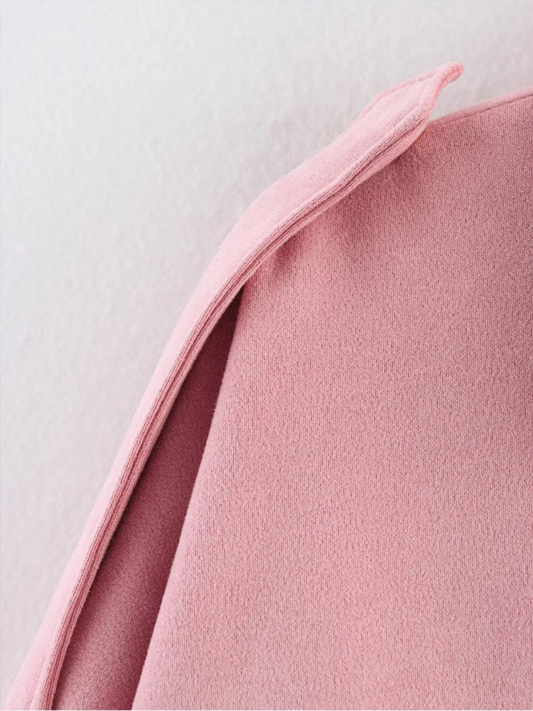 Women's Oversized Suede Bomber Coat – Chic Zipper Jacket, Spring Streetwear Fashion