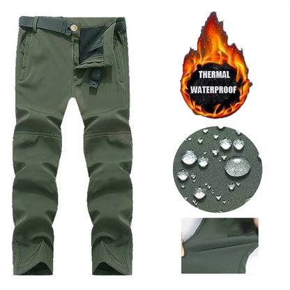 Men's Fleece-Lined Tactical Jacket – Waterproof Cargo Windbreaker for Outdoor, Trekking & Cold Weather