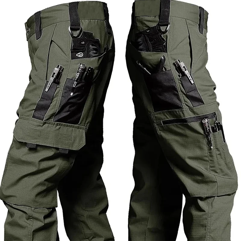 Men's Waterproof Tactical Work Pants – Multi-Pocket Cargo Trousers for Outdoor & Hiking