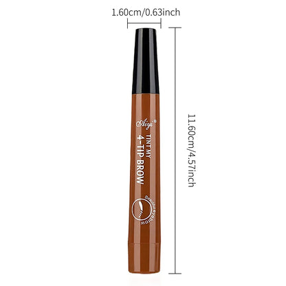 Waterproof Microblading Eyebrow Pencil – 4-Tip Fork Design for Natural, Long-Lasting Definition, 5 Shades