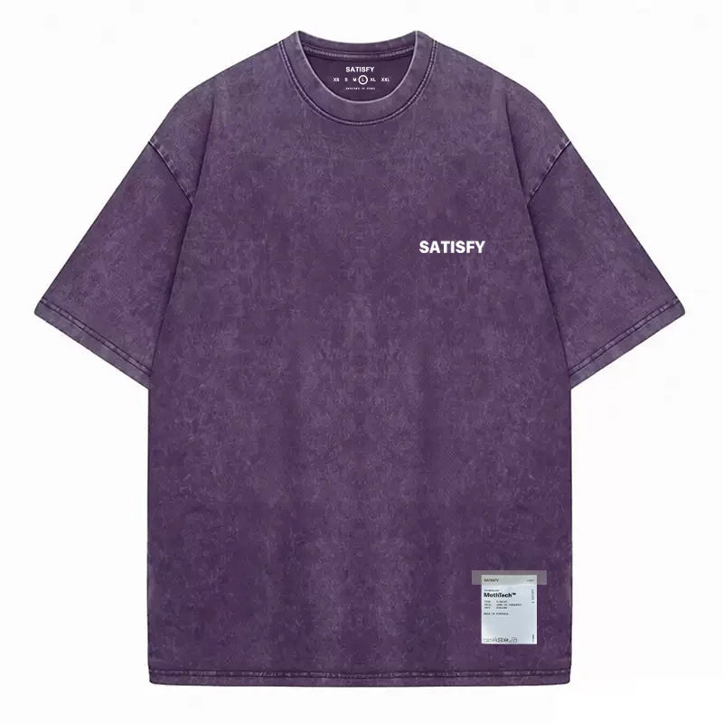 Men's Vintage Distressed Cotton Graphic T-Shirt – Relaxed Fit Crew Neck Short Sleeve Casual Tee