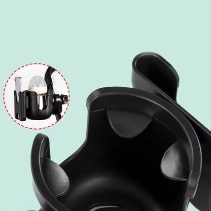 Universal Stroller Cup Holder – Anti-Slip Baby Pram Bottle Holder with Phone Holder for Parents