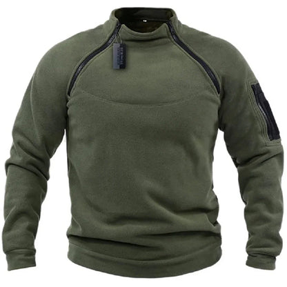 Men's Military-Style Tactical Hoodie – Fleece-Lined Windproof Pullover for Outdoor & Army Style